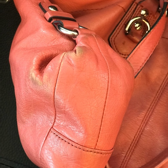 Coach Coral Peach- Silver Leather - Picture 4 of 8